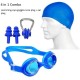 Body Maxx 4 In 1 Swimming Kit - Swimming Goggles, Swimming Cap, Ear Plug, Nose Clip 